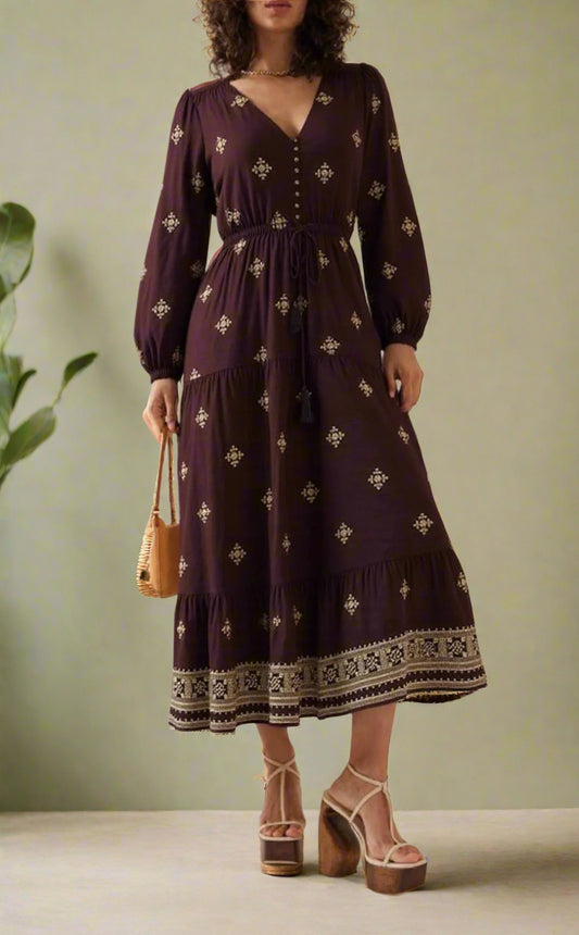 Maisie Maxi Dress - Burgundy