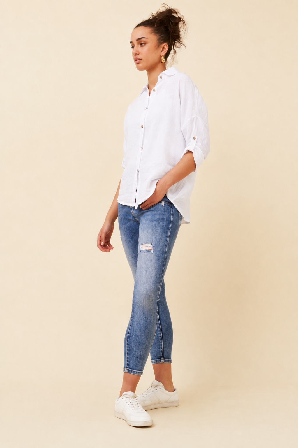 Marta Linen Shirt - White