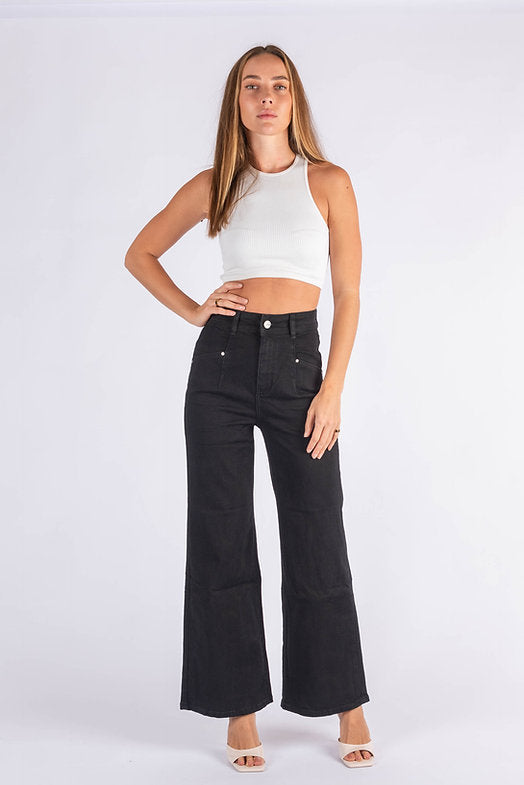 Mason Wide Leg Jean - Black