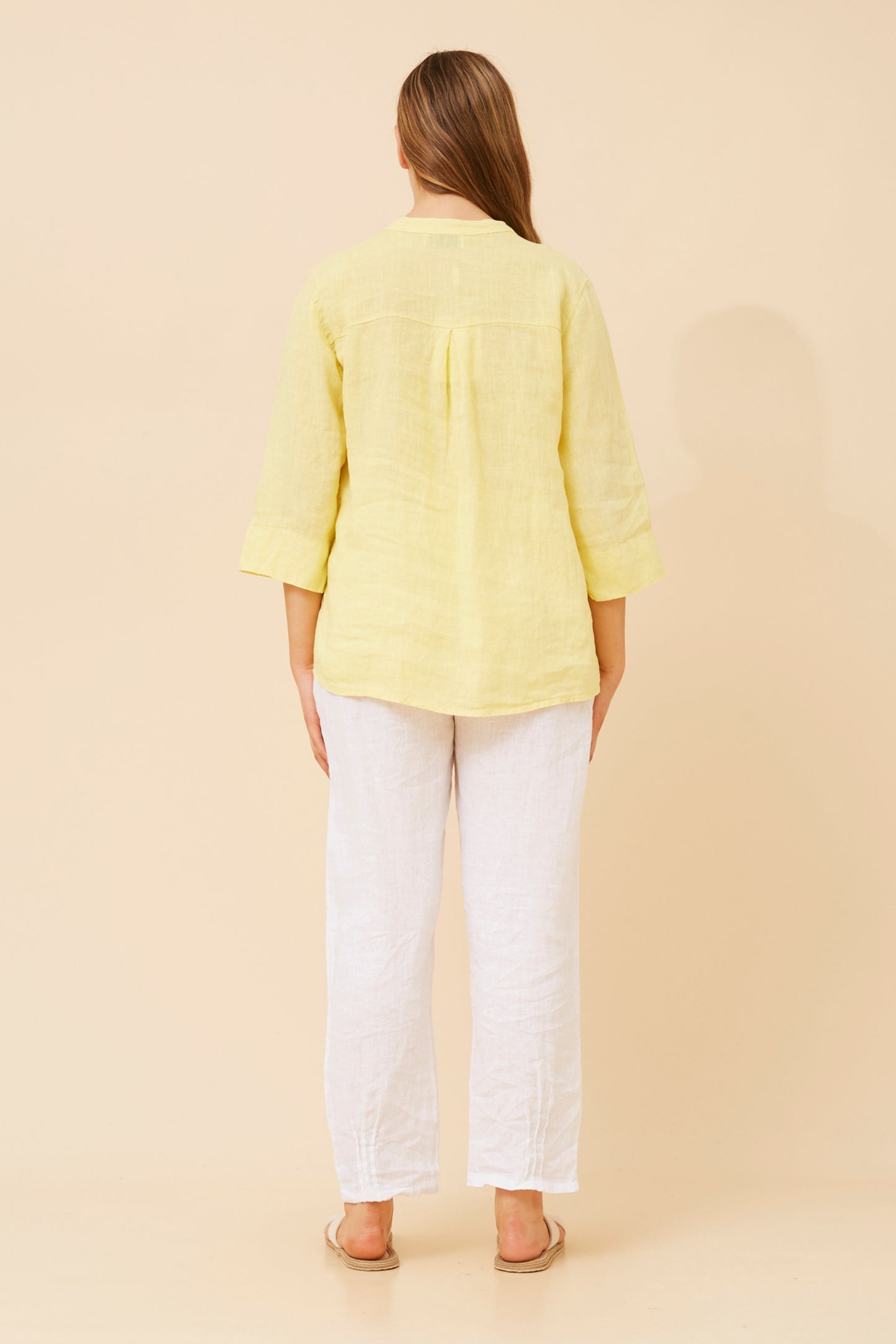 Mason Linen Shirt - Yellow