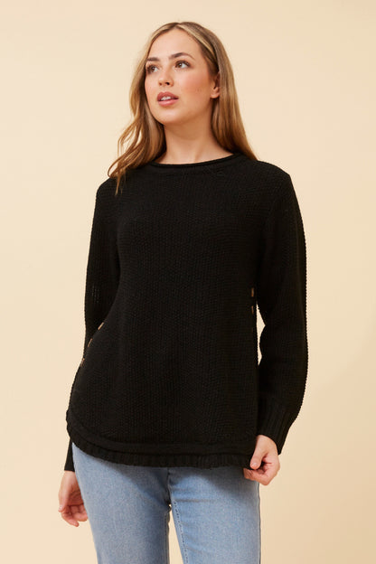 Megan Knit Jumper - Black