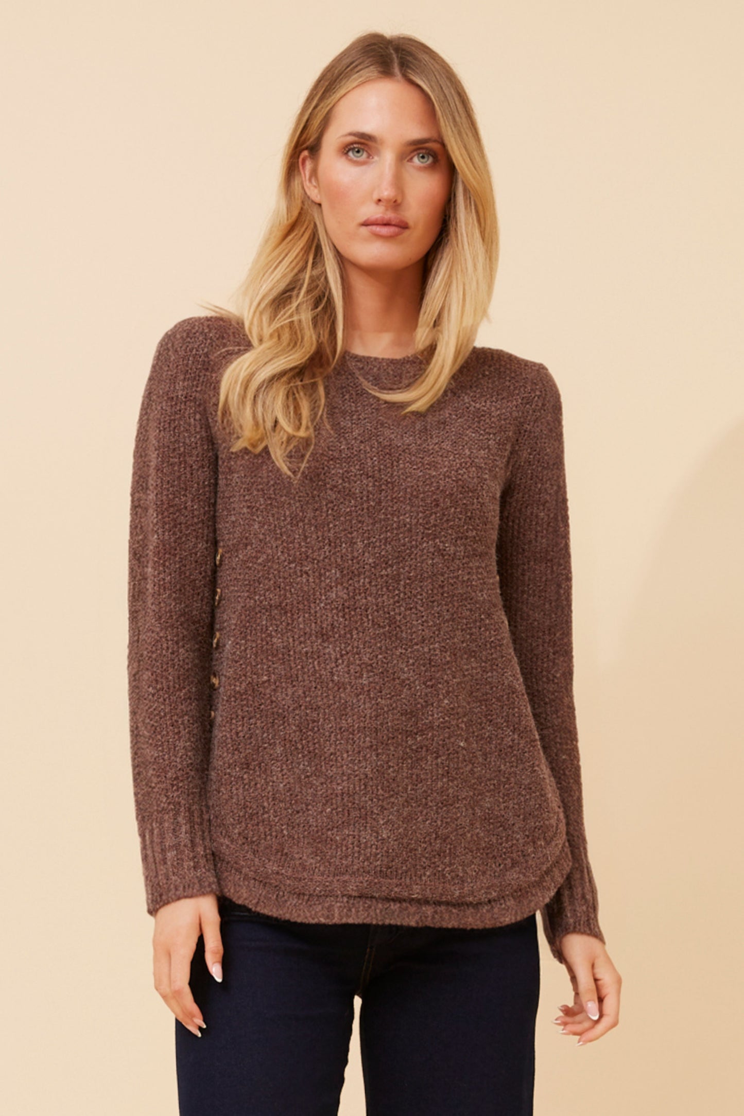 Megan Knit Jumper - Chocolate
