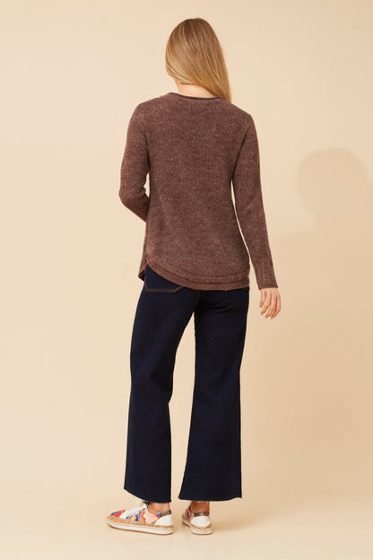 Megan Knit Jumper - Chocolate