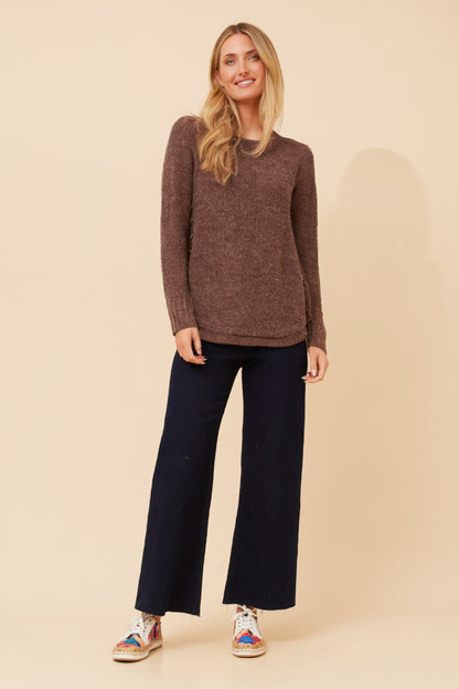 Megan Knit Jumper - Chocolate
