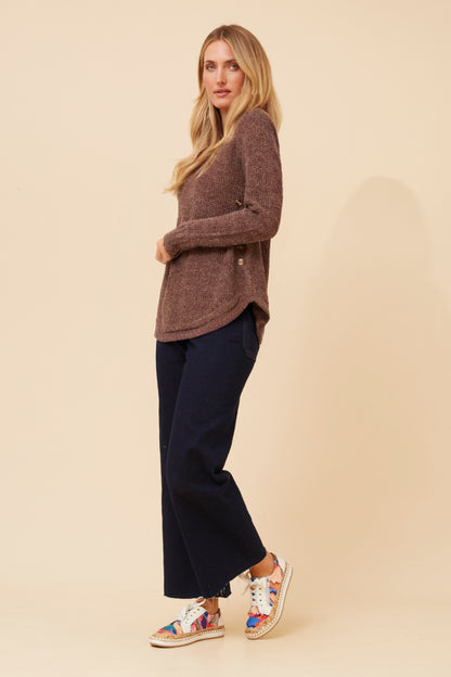 Megan Knit Jumper - Chocolate