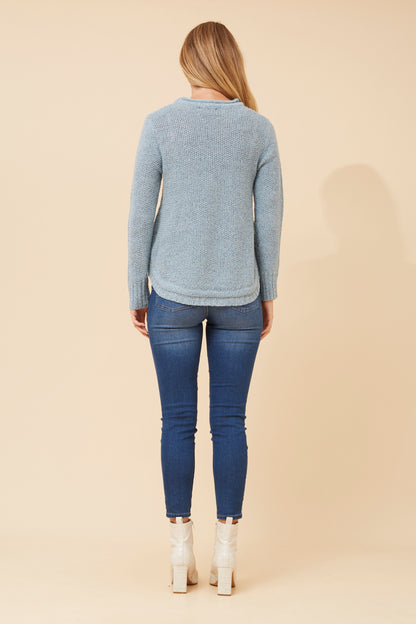 Megan Knit Jumper - Light Blue
