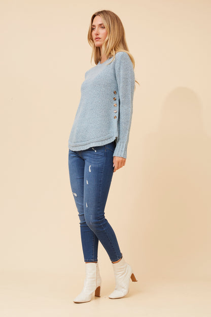 Megan Knit Jumper - Light Blue