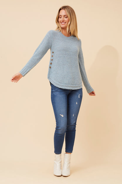 Megan Knit Jumper - Light Blue