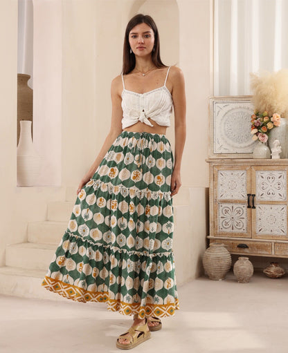 Miley Maxi Skirt - Byron Bay Print