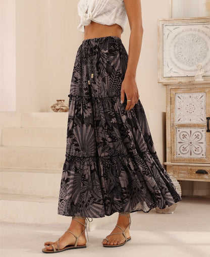 Miley Maxi Skirt - Caribbean Print
