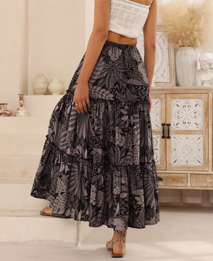 Miley Maxi Skirt - Caribbean Print
