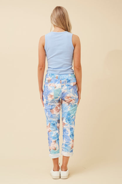 Monty Jogger Pant - Blue Floral