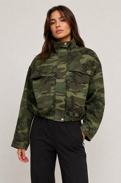 Paige Camo Bomber Jacket