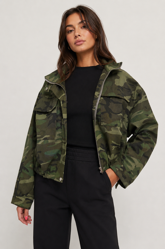 Paige Camo Bomber Jacket