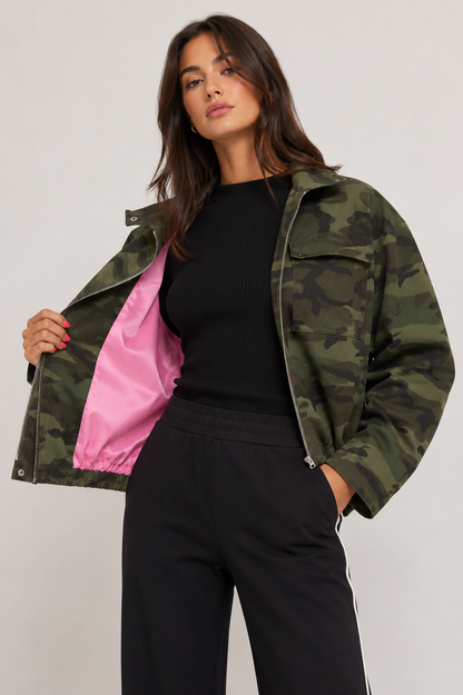 Paige Camo Bomber Jacket