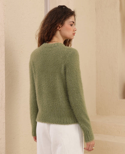 Paisley Crop Jumper - Khaki
