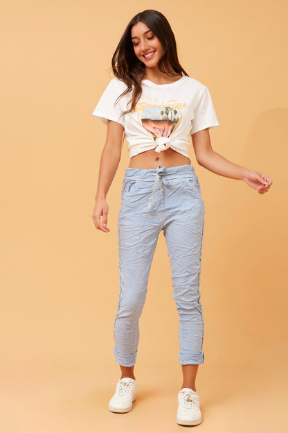 Paris Jogger Pant - Light Denim
