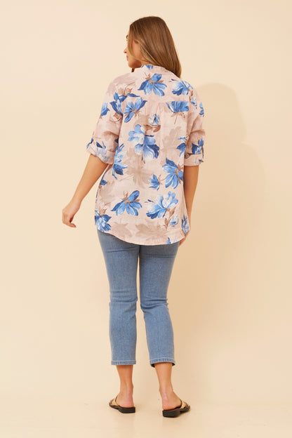 Petra Floral Linen Shirt