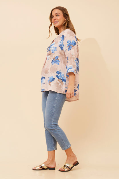 Petra Floral Linen Shirt