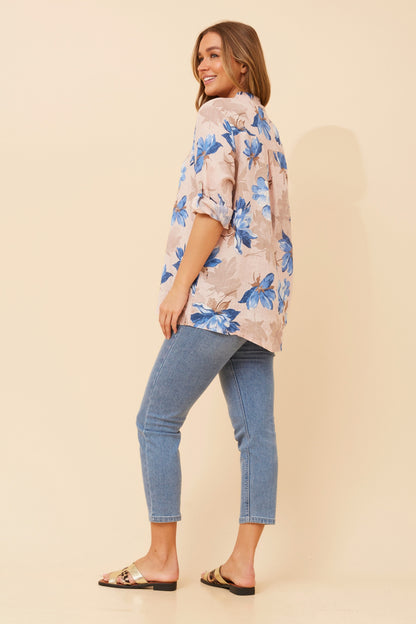 Petra Floral Linen Shirt