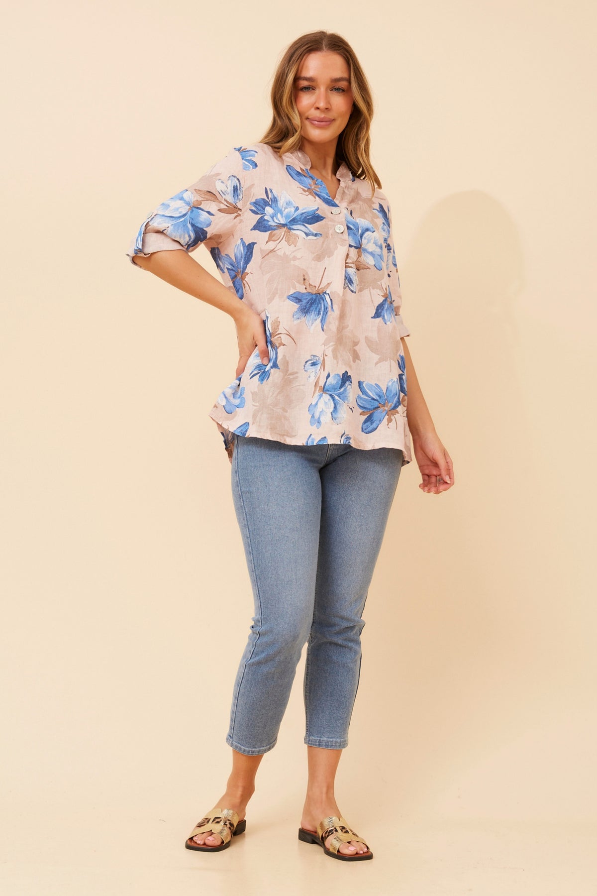 Petra Floral Linen Shirt
