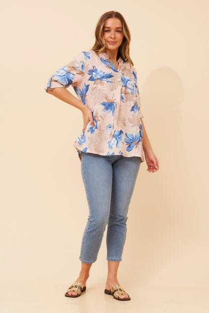 Petra Floral Linen Shirt