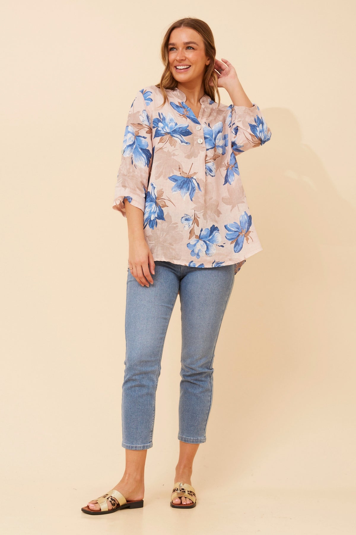 Petra Floral Linen Shirt