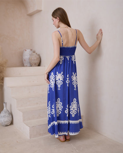 Peyton Maxi Dress - Blue Print