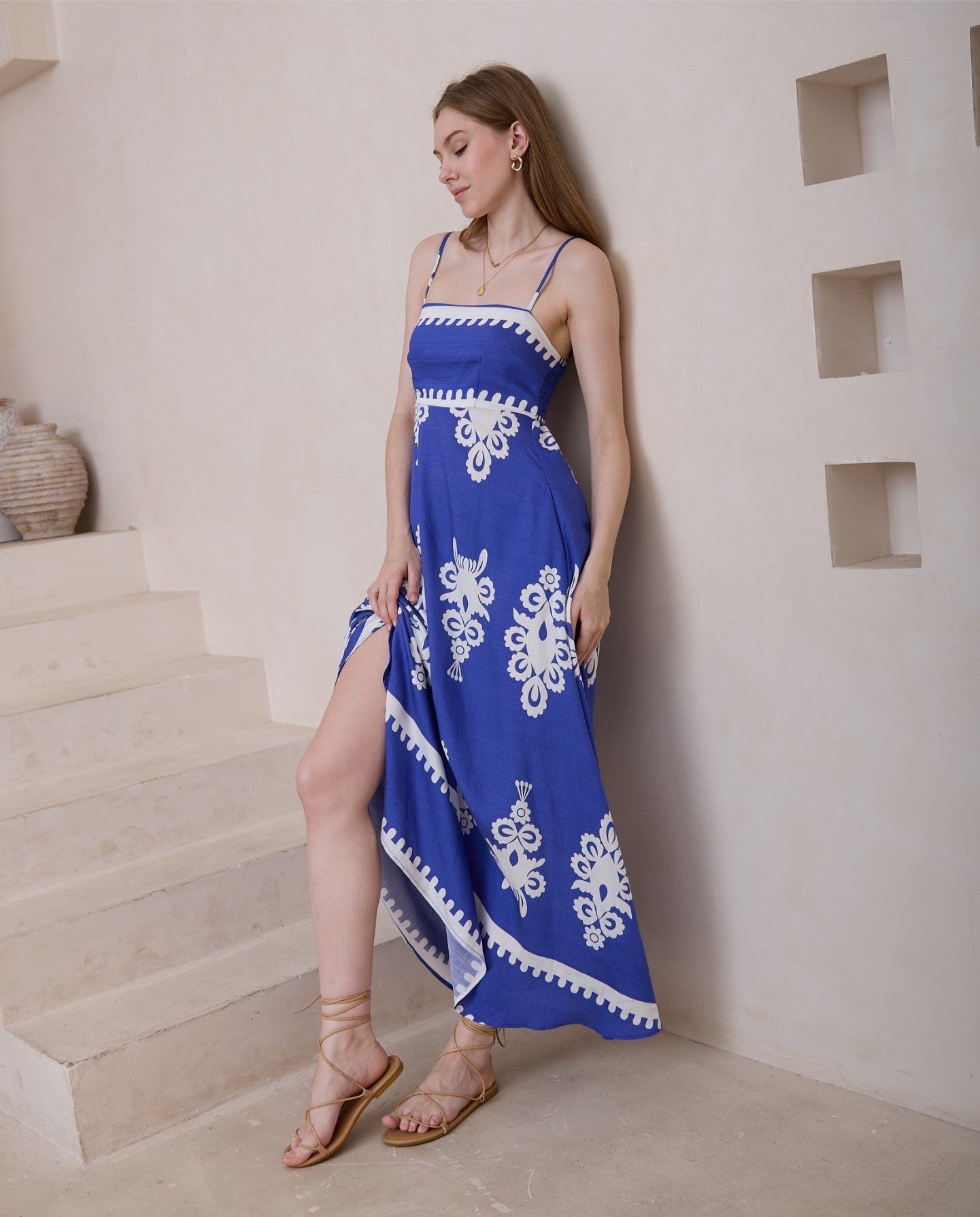 Peyton Maxi Dress - Blue Print