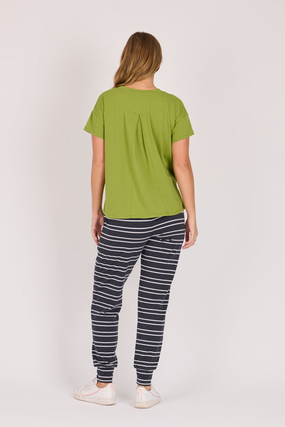 Pleat Back Tee - Green