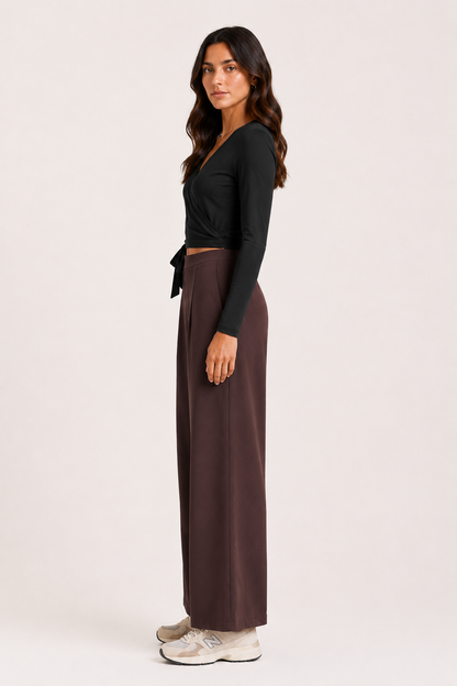 Quinn Jersey Pant - Chocolate