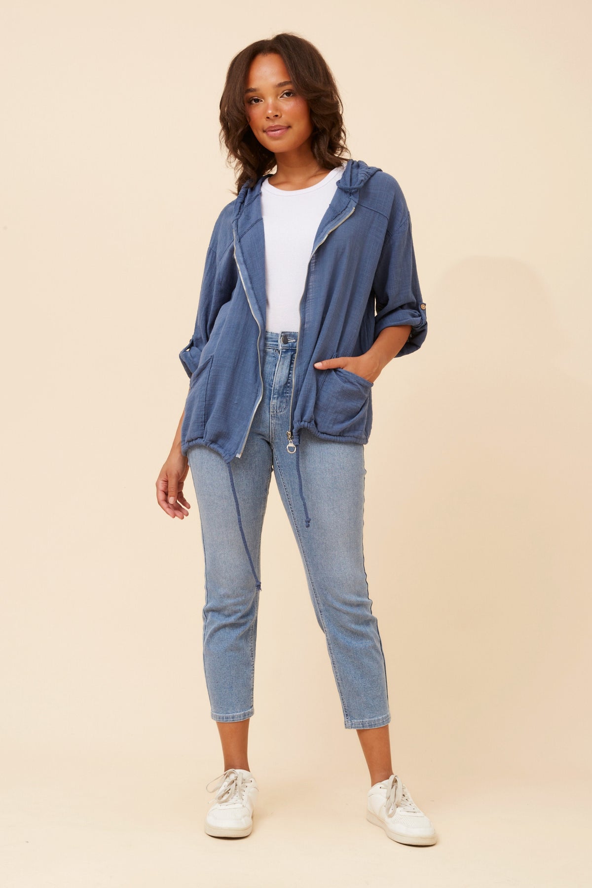 Rossi Hooded Jacket - Denim