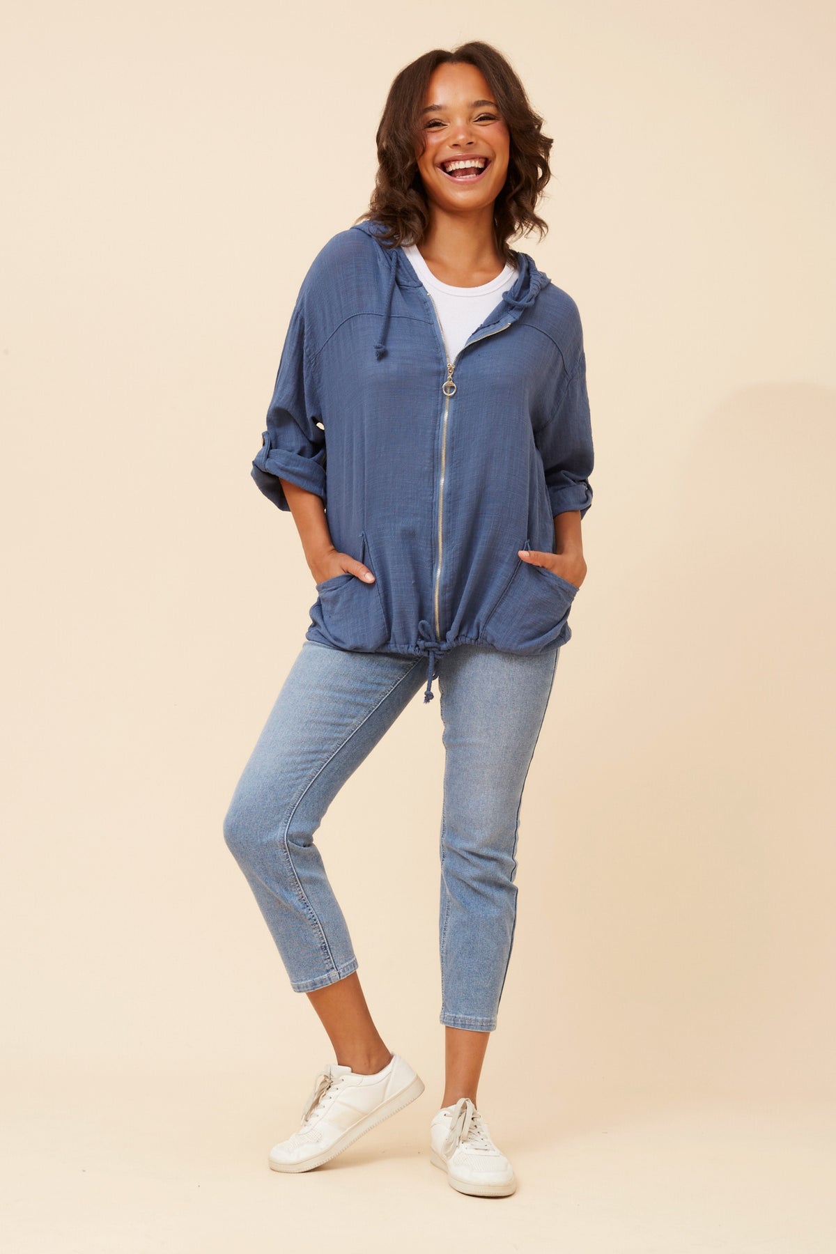 Rossi Hooded Jacket - Denim