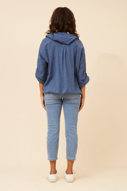 Rossi Hooded Jacket - Denim