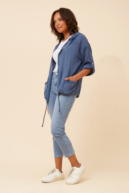 Rossi Hooded Jacket - Denim