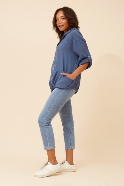 Rossi Hooded Jacket - Denim