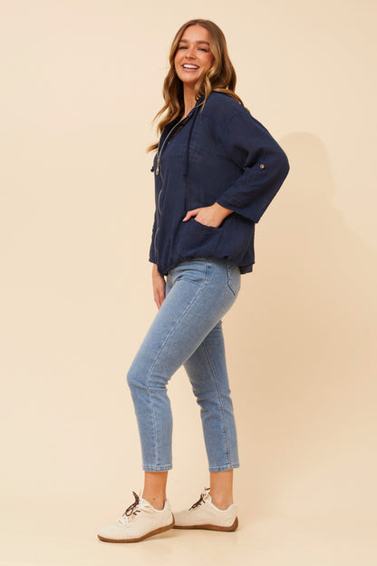 Rossi Hooded Jacket - Navy