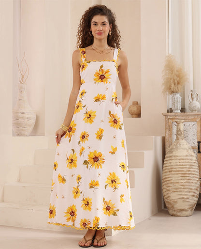 Sadie Maxi Dress - Sunflower Print