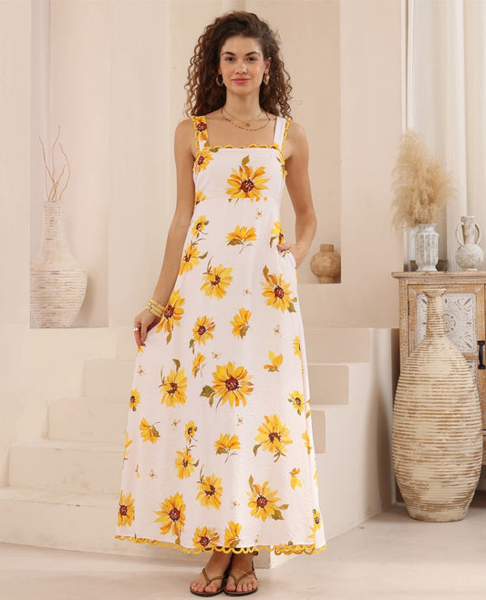 Sadie Maxi Dress - Sunflower Print