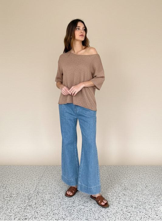 Sammy Off Shoulder Knit - Mocha