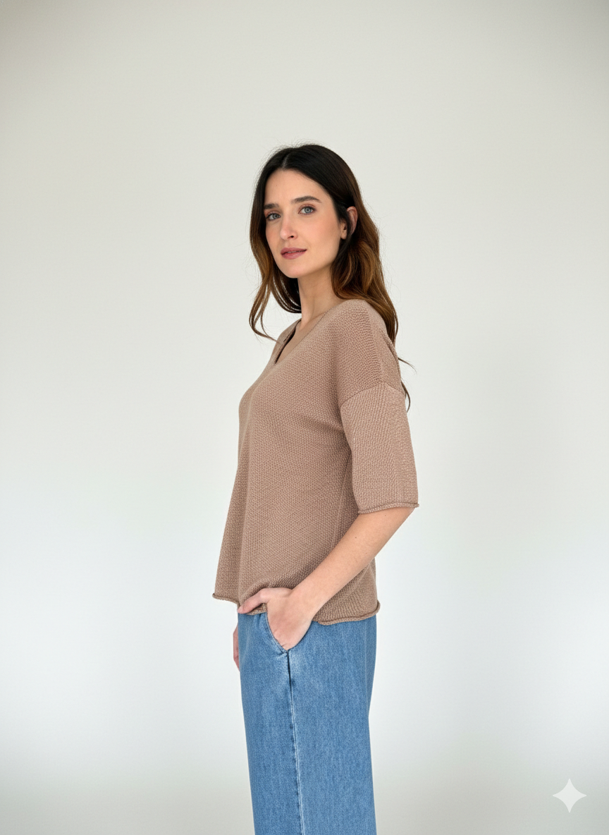 Sammy Off Shoulder Knit - Mocha