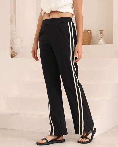 Sammy Stripe Pant - Black