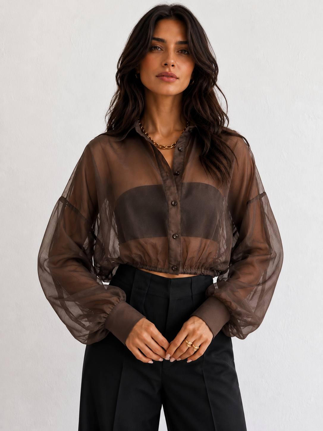 Selena Shirt - Chocolate