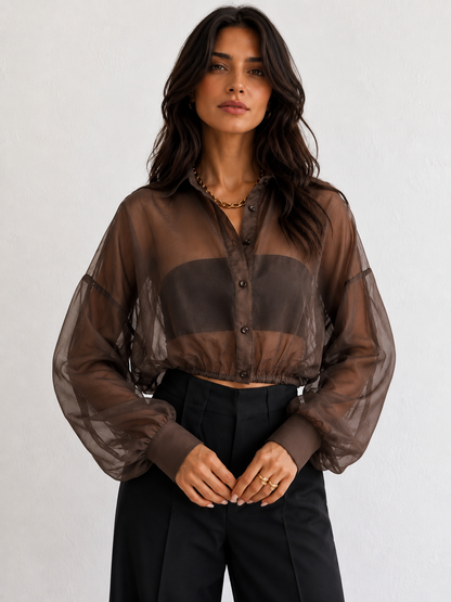 Selena Shirt - Chocolate