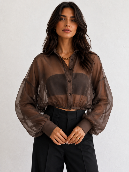 Selena Shirt - Chocolate