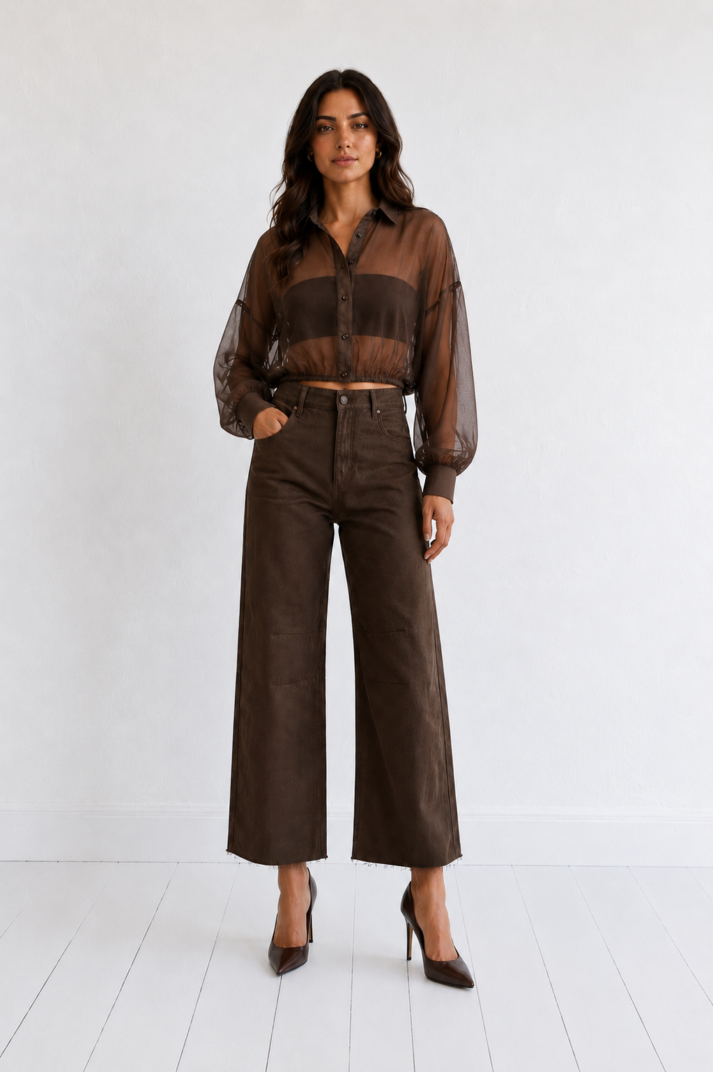 Selena Shirt - Chocolate