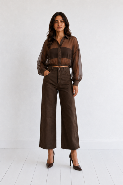 Selena Shirt - Chocolate