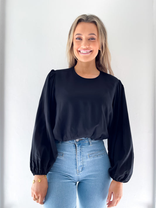 Seraphina Blousen Top - Black