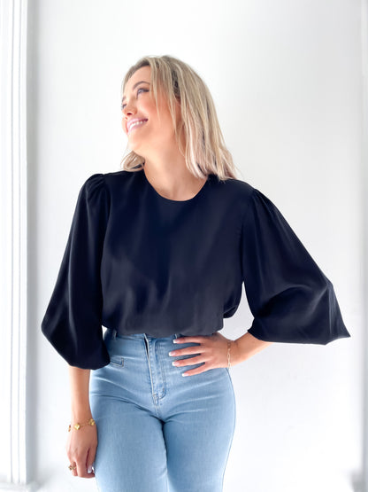 Seraphina Blousen Top - Black