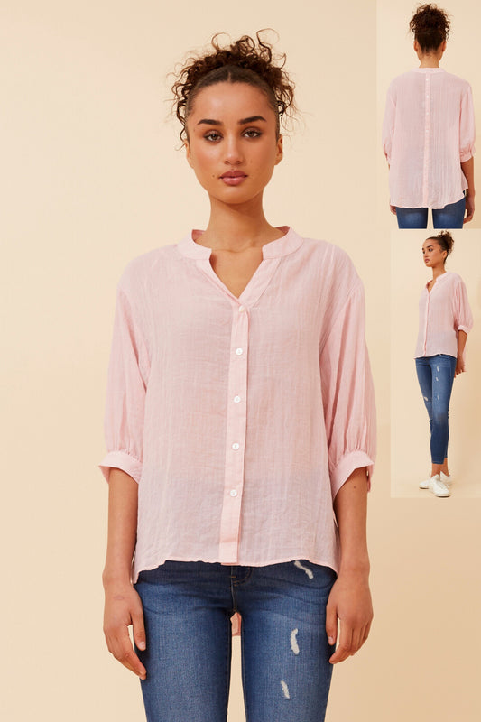 Carrie Shirt - Pale Pink